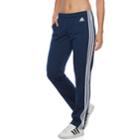 Women's Adidas Designed 2 Move Striped Performance Pants, Size: Xs, Blue (navy)