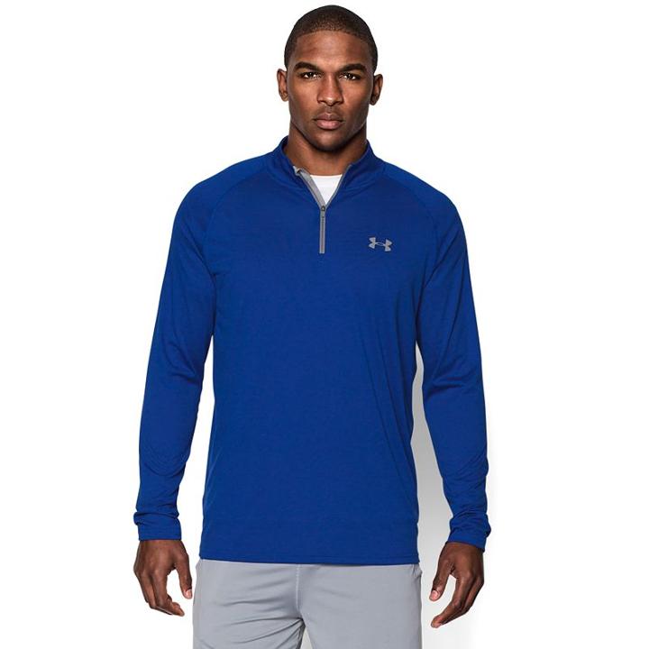 Men's Under Armour Tech Quarter-zip Pullover Top, Size: Medium, Dark Blue