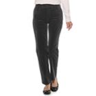 Women's Croft & Barrow&reg; Comfort Waist Straight-leg Corduroy Pants, Size: 10, Grey (charcoal)