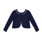 Girls 7-16 & Plus Size American Princess Jewel Neck Cardigan, Size: 18 1/2, Blue (navy)