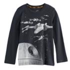 Boys 4-7x Star Wars A Collection For Kohl's X-wing & Death Star Glow In The Dark Graphic Tee, Size: 7x, Dark Grey