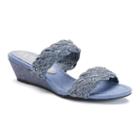 New York Transit Advanced Idea Women's Wedge Sandals, Size: 8 Wide, Med Blue