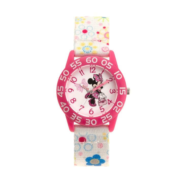 Disney's Minnie Mouse Kids' Time Teacher Watch, Girl's, Size: Medium, White