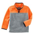 Boys 4-12 Oshkosh B'gosh&reg; Colorblock 1/4 Zip Pullover Fleece Top, Size: 5, Orange