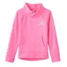 Girls 4-6x Adidas Shawl-collar Fleece-lined Performance Pullover, Girl's, Size: 6x, Dark Pink