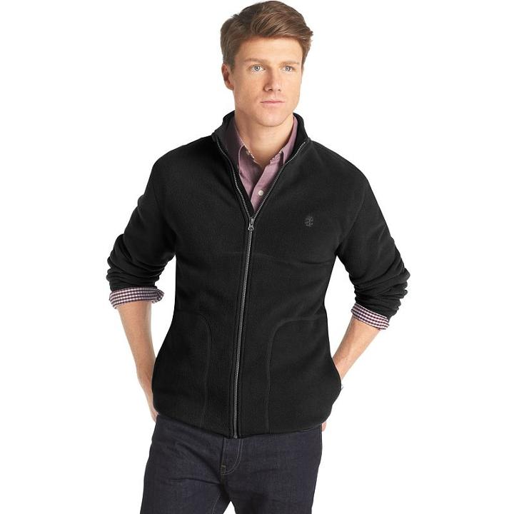 Izod Polar Fleece Jacket - Men, Size: Small, Black