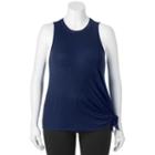 Juniors' Plus Size So&reg; Ribbed Muscle Tank, Girl's, Size: 2xl, Blue