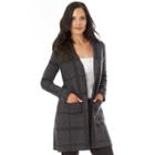 Women's Apt. 9&reg; Open-front Long Cardigan, Size: Xlrg Av/rg, Dark Grey