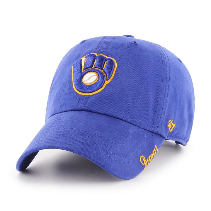 Adult '47 Brand Milwaukee Brewers Clean Up Hat, Women's, Blue