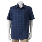 Big & Tall Haggar&reg; Easy-care Microfiber Button-down Shirt, Men's, Size: Xxl Tall, Blue (navy)