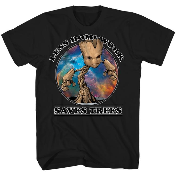 Boys 8-20 Marvel Guardians Of The Galaxy Groot Tee, Size: Medium, Black