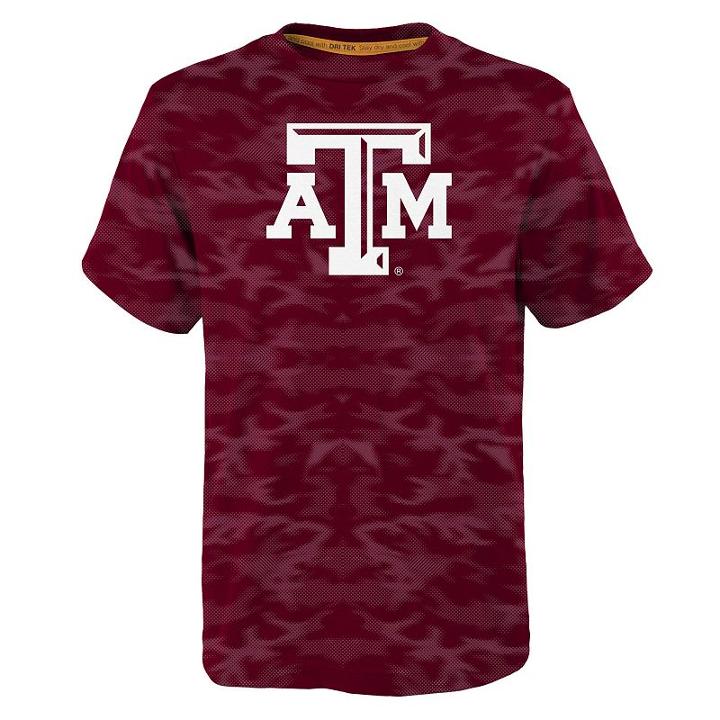 Boys 8-20 Texas A & M Aggies Vector Dri-tek Tee, Size: L 14-16, Dark Red