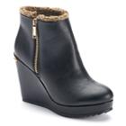 Juicy Couture Women's Wedge Ankle Boots, Size: 8, Black