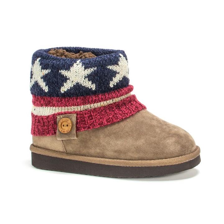 Muk Luks Patti Girls' Sweater Boots, Girl's, Size: 10 T, Dark Red