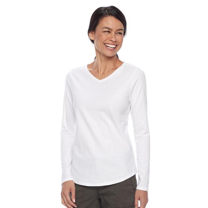 Petite Sonoma Goods For Life™ Essential V-neck Tee, Women's, Size: Xs Petite, White