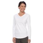 Petite Sonoma Goods For Life&trade; Essential V-neck Tee, Women's, Size: Xs Petite, White
