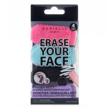 Danielle Creations Erase Your Face 4-pk. Reusable Makeup Removing Mitt, Multicolor