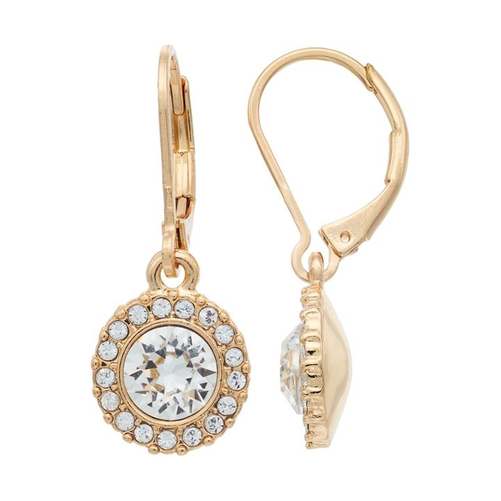 Dana Buchman Round Halo Drop Earrings, Women's, Gold