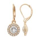 Dana Buchman Round Halo Drop Earrings, Women's, Gold