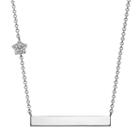 Sterling Silver Diamond Accent Star Charm Bar Necklace, Women's, Size: 16, Grey