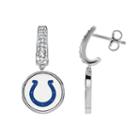 Indianapolis Colts Team Logo Drop Earrings, Women's, White