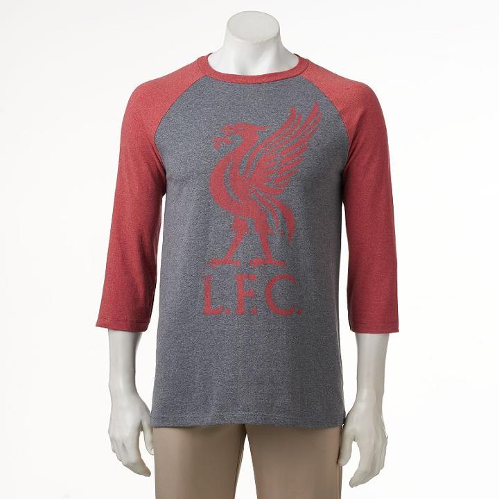 Men's Liverpool Fc Raglan Logo Tee, Size: Large, Red/coppr (rust/coppr)