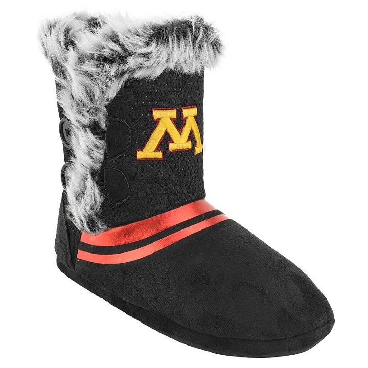 Women's Minnesota Golden Gophers Mid-high Faux-fur Boots, Size: Small, Black