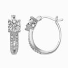 Chrystina Crystal Cluster Hoop Earrings, Women's, White