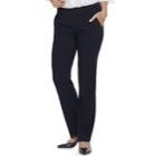 Women's Croft & Barrow&reg; Polished Straight-leg Pants, Size: 10 Short, Dark Blue