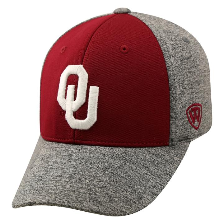 Adult Top Of The World Oklahoma Sooners Pressure One-fit Cap, Men's, Med Red