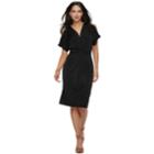 Women's Jennifer Lopez Kimono Midi Dress, Size: Small, Black