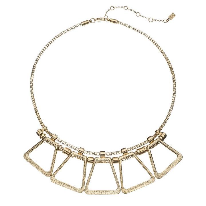 Jennifer Lopez Textured Triangular Statement Necklace, Women's, Gold