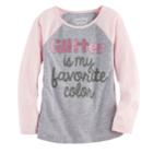 Girls 4-10 Jumping Beans&reg; Glitter Is My Favorite Color Tee, Size: 7, Med Grey
