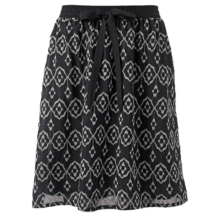 Women's Studio 253 Jacquard Skirt, Size: Medium, Black