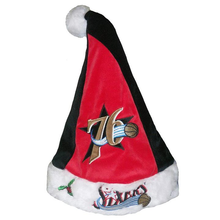 Adult Forever Collectibles Philadelphia 76ers Santa Hat, Red