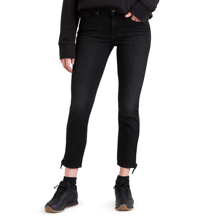 Women's Levi's&reg; Tie-hem Midrise Skinny Jeans, Size: 33(us 16)m, Black