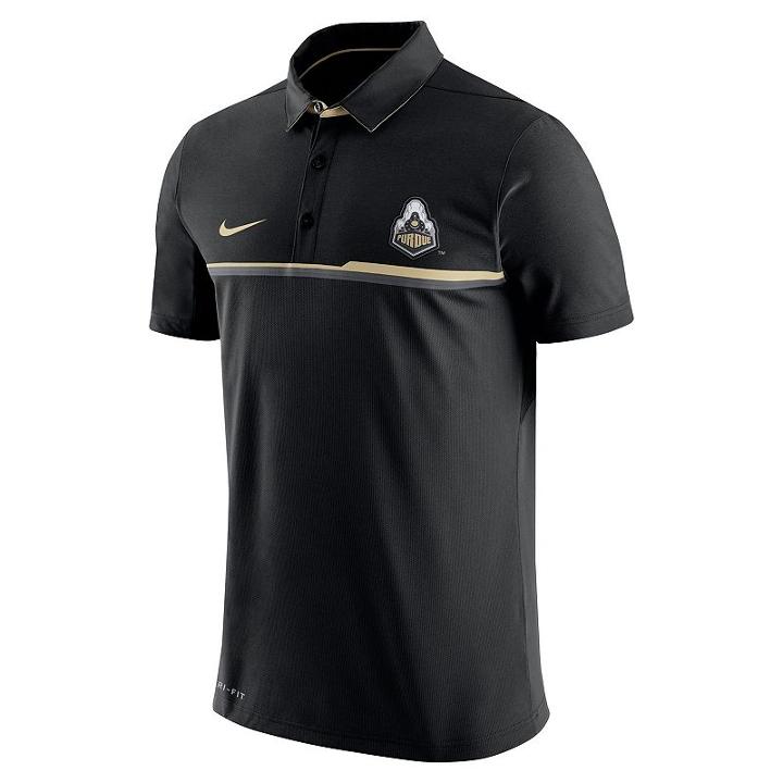 Men's Nike Purdue Boilermakers Elite Coaches Dri-fit Performance Polo, Size: Small, Ovrfl Oth