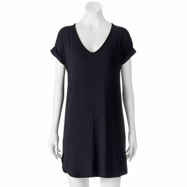 Juniors' Liberty Love T-shirt Shift Dress, Girl's, Size: Xl, Black