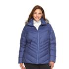 Plus Size Columbia Icy Heights Hooded Down Puffer Jacket, Women's, Size: 2xl, Drk Purple