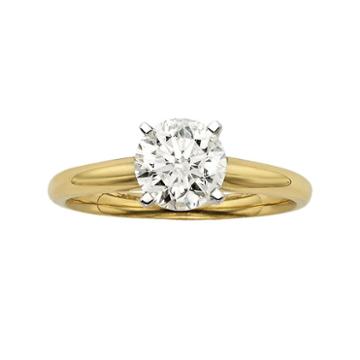 Round-cut Igl Certified Colorless Diamond Solitaire Engagement Ring In 18k Gold (1 1/2 Ct. T.w.), Women's, Size: 6.50, White