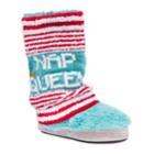 Women's' Muk Luks Sofia Nap Queen Striped Boot Slippers, Size: Xl, Turquoise/blue (turq/aqua)