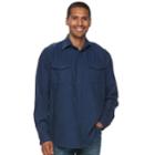Men's Sonoma Goods For Life&trade; Plaid Flannel Button-down Shirt, Size: Medium, Dark Blue