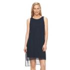 Women's Suite 7 High-low Chiffon Shift Dress, Size: 14, Blue (navy)