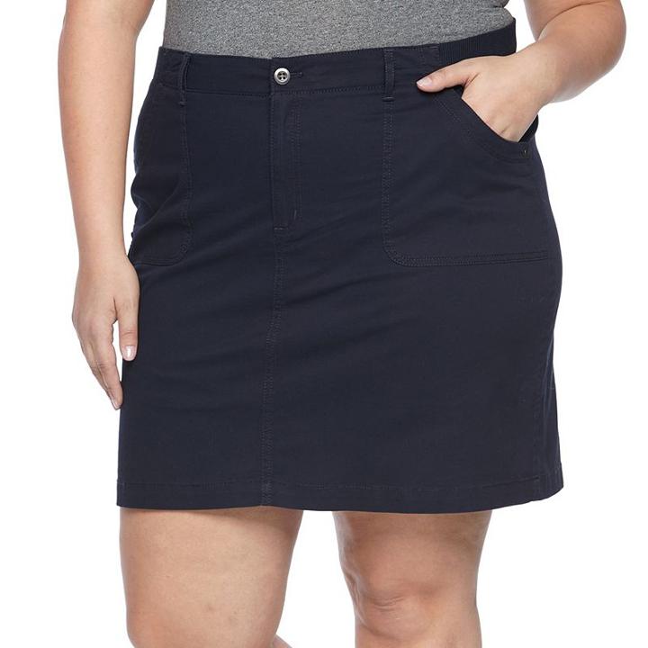 Plus Size Croft & Barrow&reg; Utility Skort, Women's, Size: 16 W, Blue (navy)