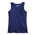 Girls 4-10 Jumping Beans&reg; Basic Solid Ribbed Tank Top, Size: 7, Blue