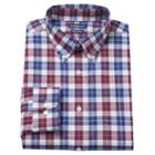 Men's Croft & Barrow&reg; True Comfort Fitted Oxford Stretch Dress Shirt, Size: 16.5-34/35, Red