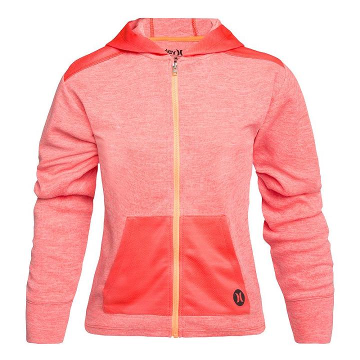 Girls 7-16 Hurley Dri-fit Kara Zip-up Hoodie, Girl's, Size: Small, Dark Pink
