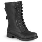 Journee Collection Kendel Women's Combat Boots, Girl's, Size: Medium (9), Black