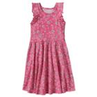 Girls 4-10 Jumping Beans&reg; Flutter Sleeves Print Dress, Girl's, Size: 10, Med Pink
