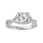 Stella Grace Sterling Silver 1/2 Carat T.w. Diamond Crisscross Ring, Women's, Size: 6, White